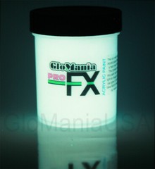GREEN,BLUE,AQUA, LILAC, WHITE Glow in the Dark Paint 5×1/2 oz pots