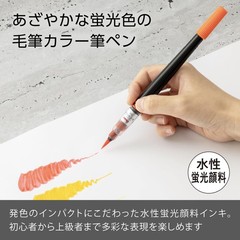 Pentel Art Brush Cartridge Pen XGFLP Fluorescent Color 6 Colors