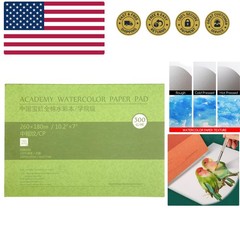 10X7 Cotton Watercolor Paper Block, Textured Surface Watercolor Paper, Cold P…
