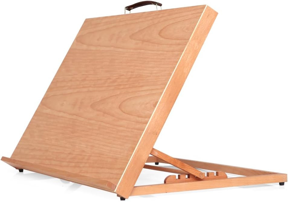 Wood Drafting Table Easel Drawing and Sketching Tabletop Easel A3 Painting Easel
