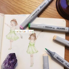EF100 Copic Style Sketch Hard-Tip Marker Double-Ended Refillable Art Pen Paint