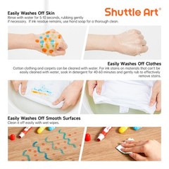 Shuttle Art Shimmer Dot Markers, 15 1 Count (Pack of 15), 15 Glitter Colors