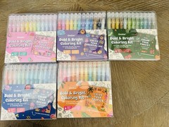 Grabie Coloring Kit, Acrylic Gel Pens Set with Coloring Book, 1.0mm Medium Ti…