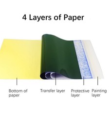 50/20/10 Sheets Tattoo Transfer Paper, Yellow Rectangular Tracing Paper for T…