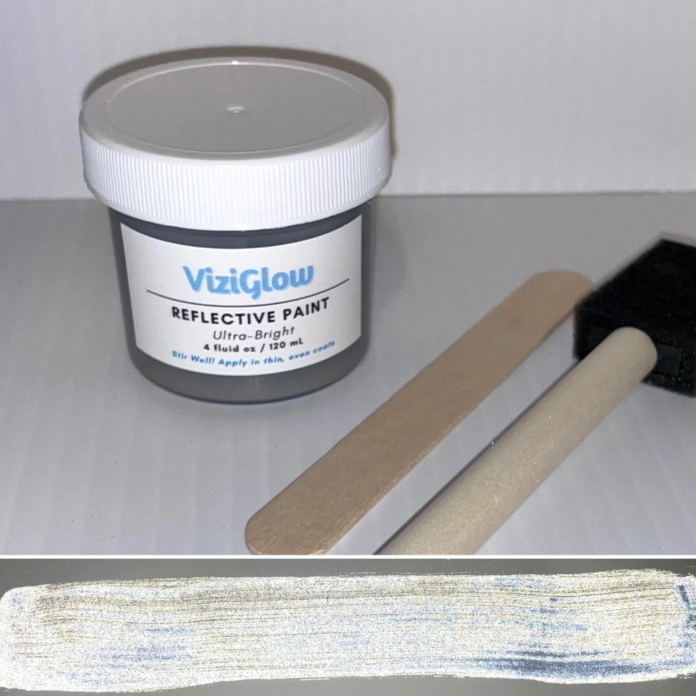 Ultra Bright Reflective Paint – 4 oz – high-viz outdoor paint solution