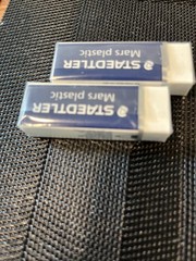 Staedtler Mars Plastic Erasers 5 Pc Lot White Vinyl Large