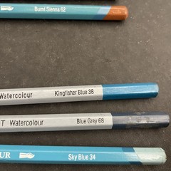 Mixed Lot of 10 Derwent Watercolour Pencils – See Description