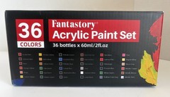 Fantastory Acrylic Paint Set 36 Colors Multicolor Artist Quality Non-Toxic NEW