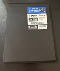 Dunwell 9×12 Art & Photo Presentation Book Portfolio 24 Pocket Black NEW