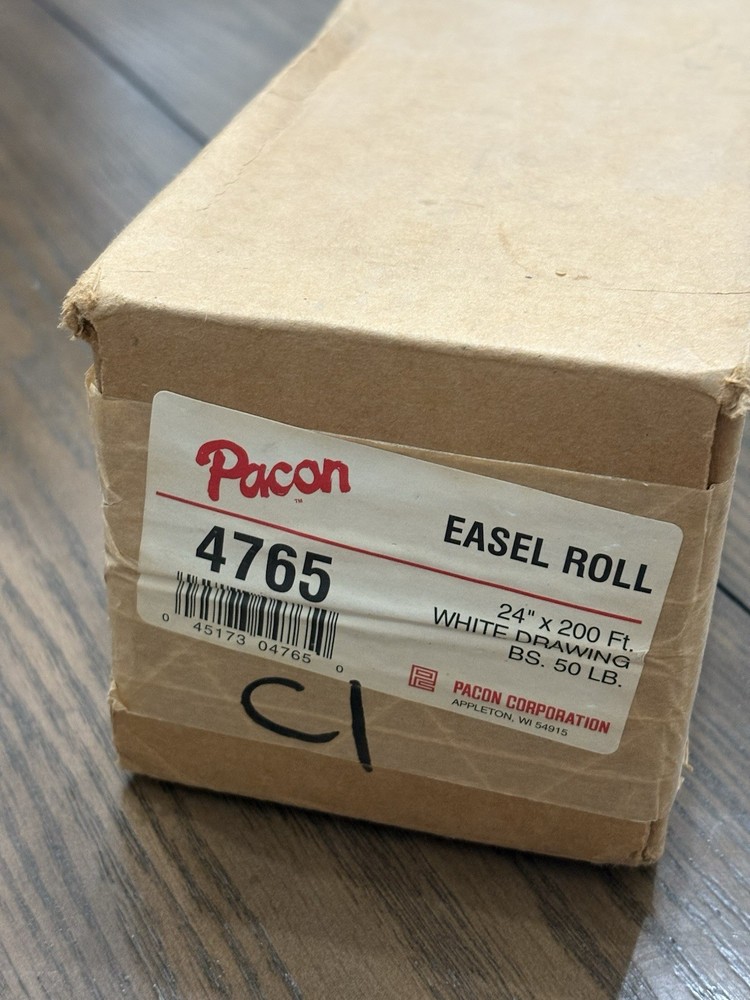 Pacon Easel Roll #4765 White 50lb 24”x200ft NEW SEALED BOX