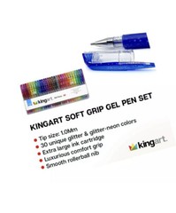 Kingart™ Studio Soft Grip Glitter Gel Pens Assorted Neon Colors 30 Count