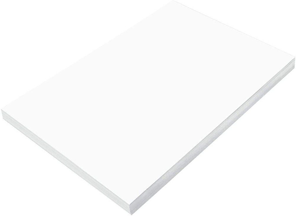100 Sheets 12×18 Inch Bright White Construction Paper Heavyweight Craft Art