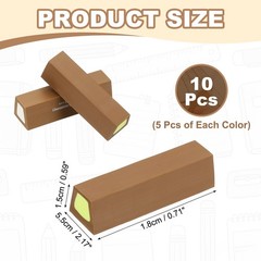 Pencil Erasers Rubber, 10 Pcs Art Eraser Scented, Dark Brown/Green/White