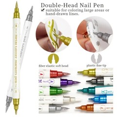 12 Glitter Colors Metallic Shimmer Marker Fine for Crafts/Nail art、Birthday Card