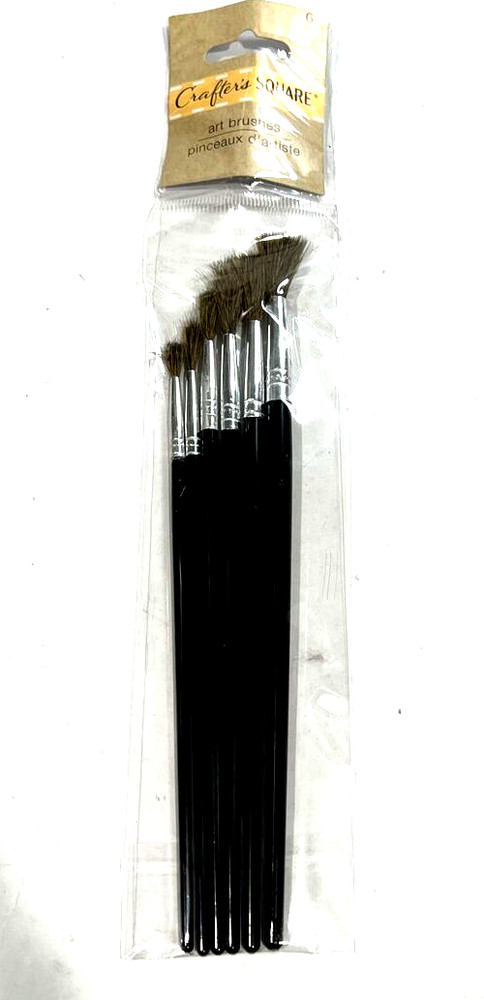 Art Paint Brushes Crafter’s Square 6-Piece PB-6-BLK (Case of 96 6-Packs)