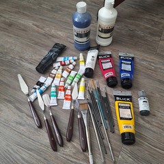 Acrylic Paint Mixed Tubes Lot Multiple Colors Extras