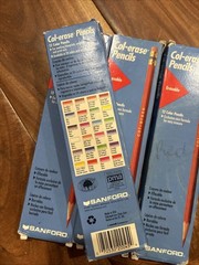 Sanford Col-Erase Carmine Red Lot of 48 Pencils 1997 Vintage New Unused 20045