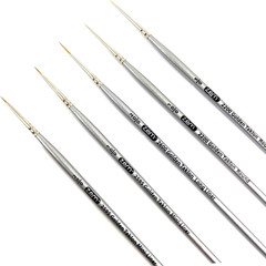 ZEM Brush Golden Taklon Miniature Detail Artist Brush Set Long Liner 20/0, Mini