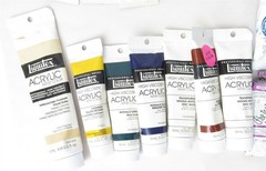 Lot of Quality Artist Oil & Arcylic Paint 80 Tubes Grumbacher & Liquidex Used