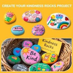 15pcs Rocks for Painting 5pcs Each 2-3in 3-4in 4-5in Flat & Smooth Rocks for …