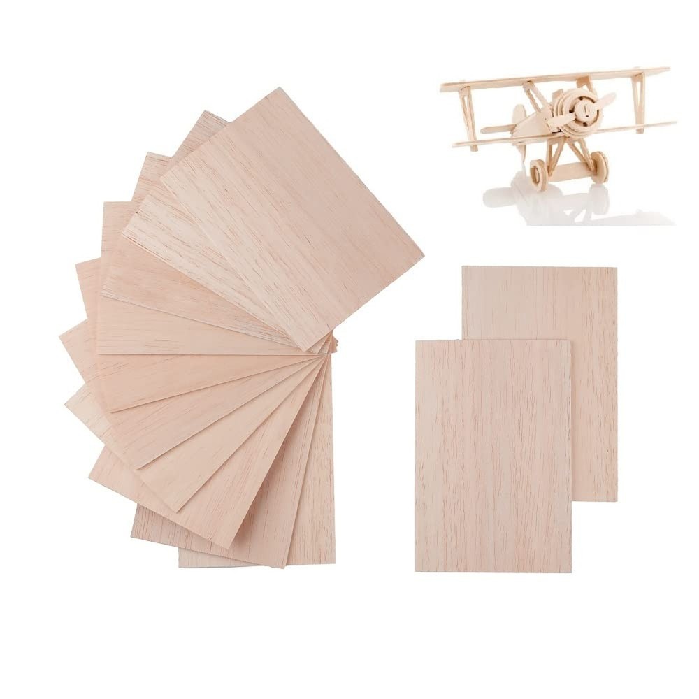 12 Pack Balsa Wood Sheets 1/16x4x6 Inch Natural Wood Color Unfinished Wood fo…