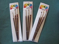 3 New Sets – Skylight Studio B-131A #1,#3,#5 Sizes Camel Hair Paint Brush Sets