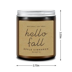 Fall Decorations for Home – Candles, Gifts Fall(7oz), White, Brown