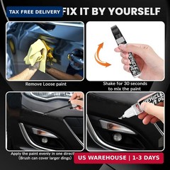 Black Touch Up Paint for Cars, Color Accurate Car Touch Up Paint, Professional A