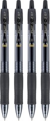 Gel Pens Refillable Retractable Rolling Ball Fine Point Black 4 Pack