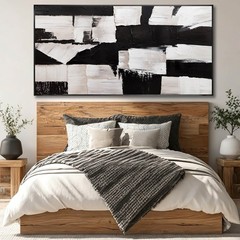 Graffiti Black Wall Art Geometry Abstract Neutral Large Framed Canvas Posters…