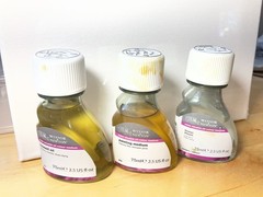 Lot of 20 tubes Lukas and other water mixable oil paints and 3 bottles medium.
