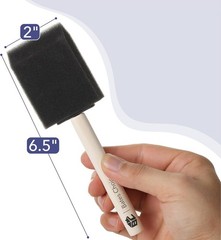 Versatile 2-Inch Foam Brushes by Bates | 16 Durable Brushes for All Surfaces