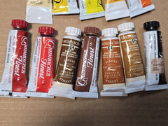 12 tube lot grumbacher finest profesional watercolor paint 16 MIL tubes cadmium