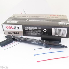 4pcs Delistar Twin Tip Permanent Marker Pen Waterproof Dry Fast 3 Colors No.6824