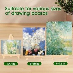 AROIC 9 inch Easel for Painting, 6 Pack Wooden Easel Stand for Sign, Tabletop