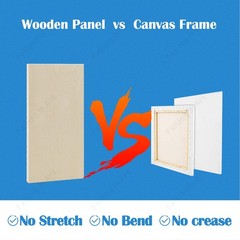 Unfinished Birch Wood Panels Kit for Painting, Wooden Canvas 4 Pack of 6×12’’…