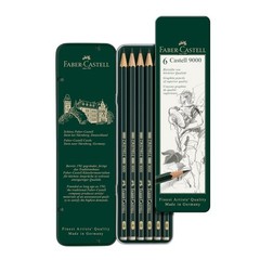 Faber-Castell – Castell 9000 Art Set Pencil (Pack 1 Count of 6), Green
