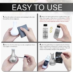 Liquid Silver Leaf Paint Kit – Alcohol-Based Quick Dry Ultra Shiny Metallic