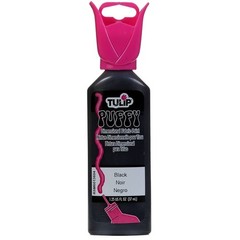 Tulip Dimensional Fabric Paint 1-1/4 Ounces-Puffy-Black Puffy Black