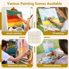 Miniature Paint Brushes Set of 10 Pcs for Fine Detail DIY Art Craft Drawing