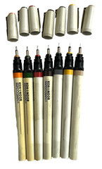 KOH-I-NOOR RAPIDOGRAPH Set 7 Pens, Ink Artist Drawing Graphic Technical 3165