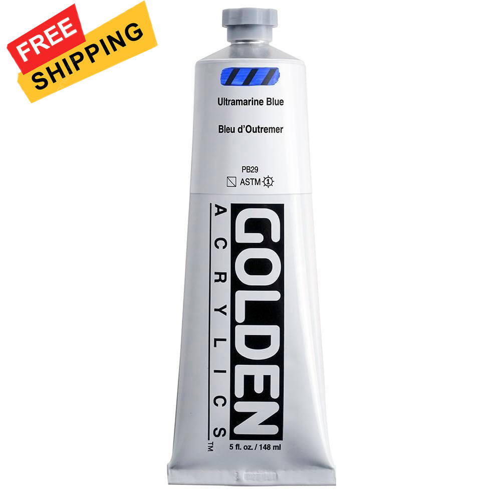 GOLDEN Heavy Body Acrylics, Ultramarine 5 Fl Oz (Pack of 1), Blue