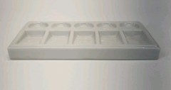 Watercolor Palette Tray 10 Wells White Rectangle Ceramic Artist Paint Palette