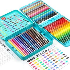 Premium Colored Pencils,Set of 72 Colors,Artists Soft 1 Count (Pack of 72)