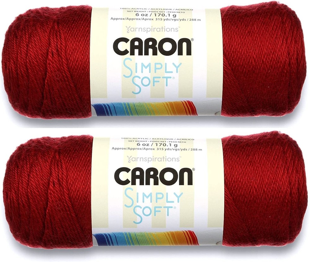 Bulk Buy: Caron Simply Soft Yarn Solids (2-pack) (Autumn Red)