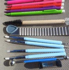 Fine Art Artist’s Paint Brush and Other Tools for Drawing and Artwork