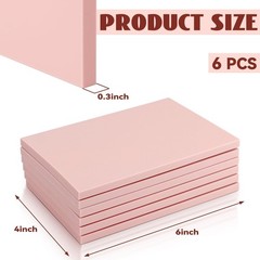 6 Pack 4″x6″ Pale Pink Stamp Carving Blocks Carved Brick for Stamp Soft Craft…