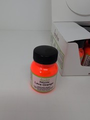 (12) 1 Oz Bottles Of Angelus Leather Neon Lava Orange Paint New