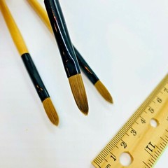 Artist Paint Nail Art Make Up Liner Brush 3Pc Pure Kolinsky Watercolor Acrylic