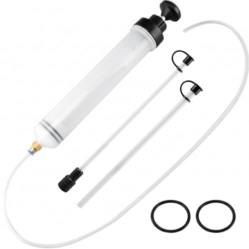Manual Oil Extractor Pump Fluid Transfer with 23.6 inch Rubber Hose for